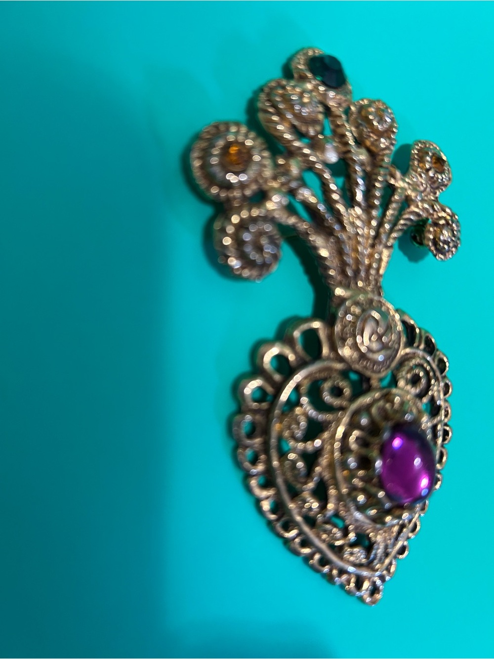 Christian Lacroix Vintage Large Gold Brooch - Picture 2 of 6